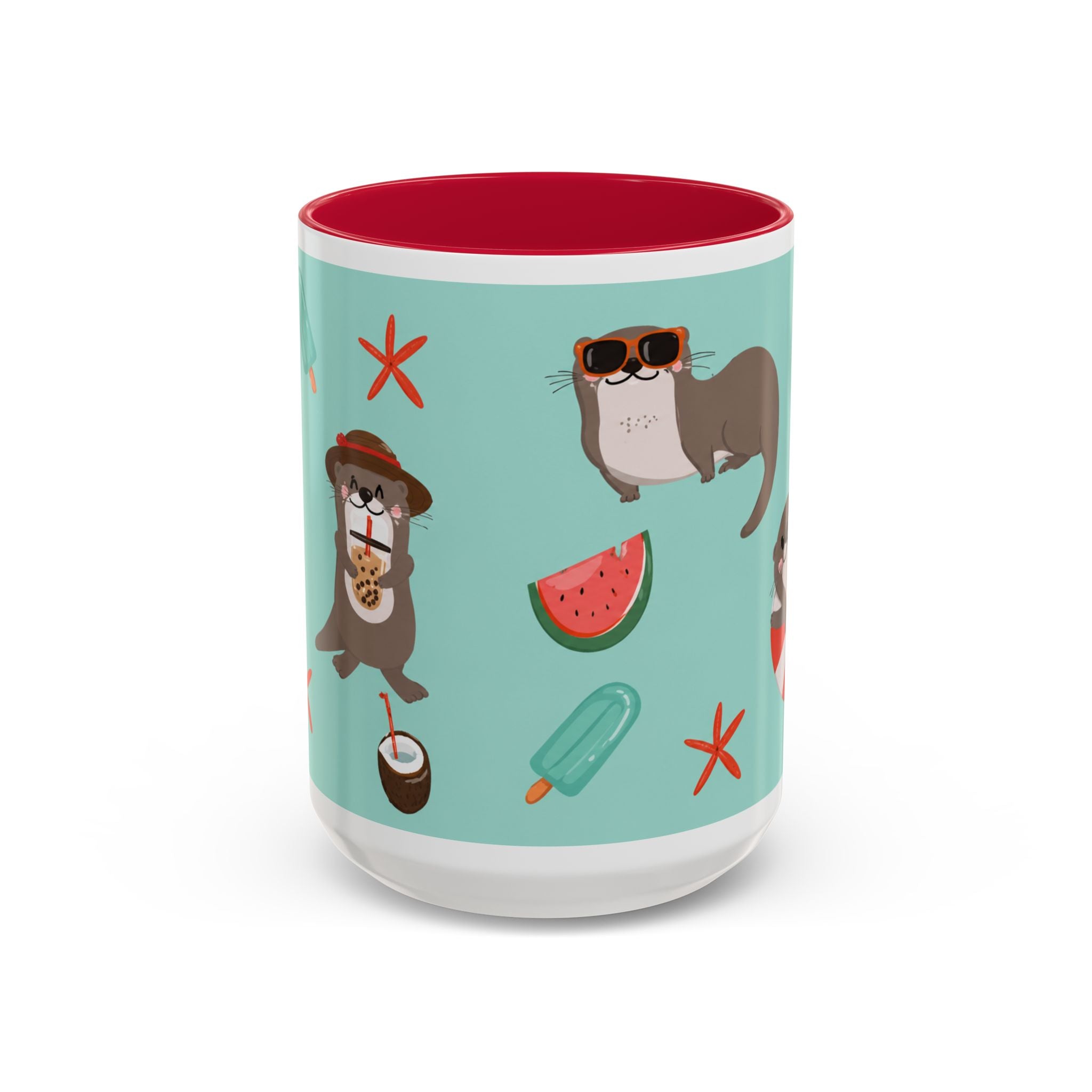 Summer Otter Pattern Coffee Mug (11oz & 15oz)