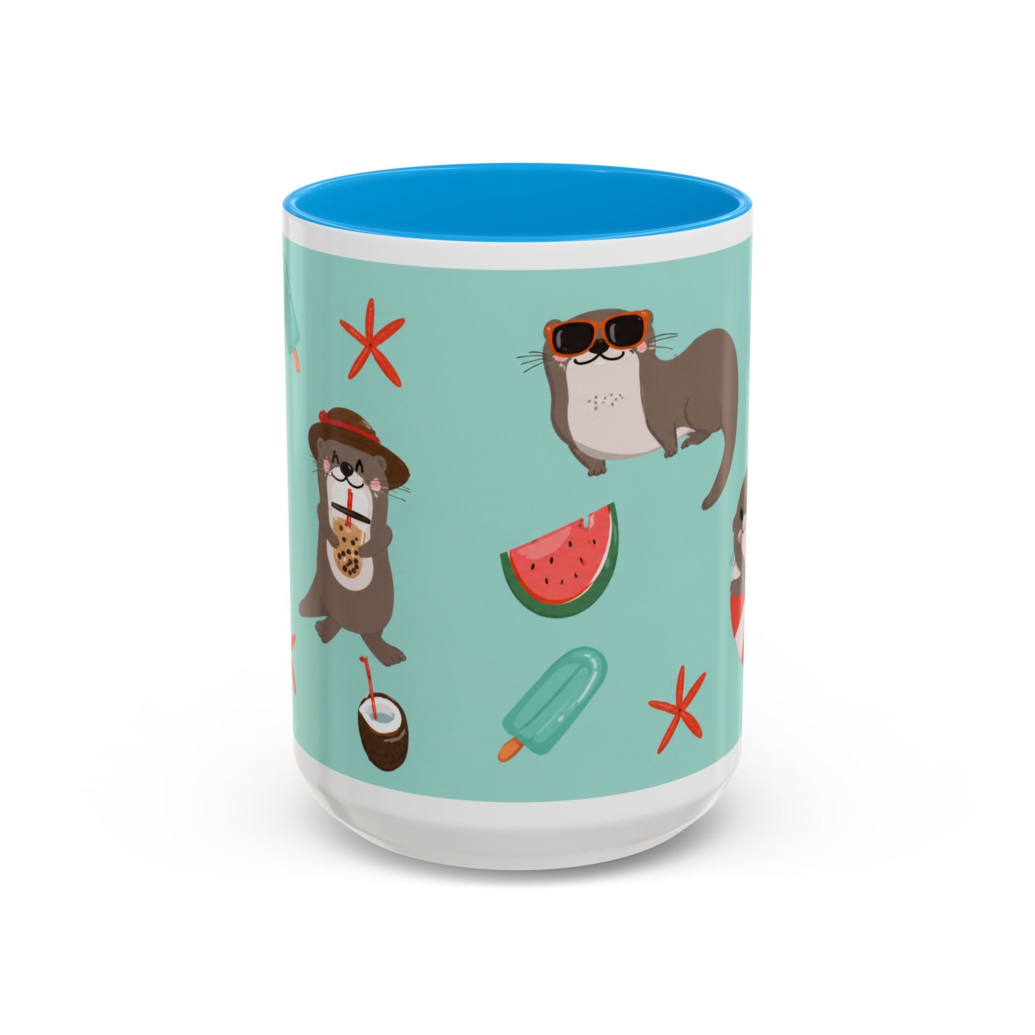 Summer Otter Pattern Coffee Mug (11oz & 15oz)
