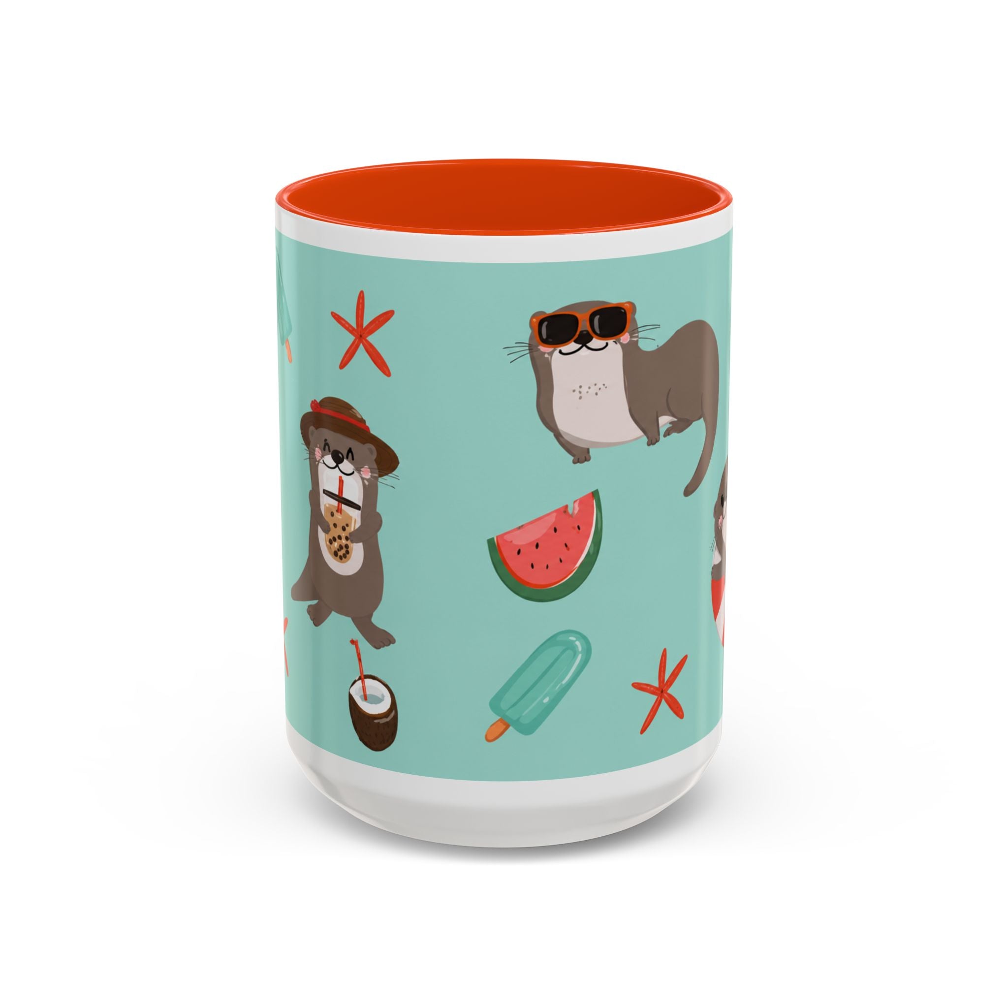 Summer Otter Pattern Coffee Mug (11oz & 15oz)