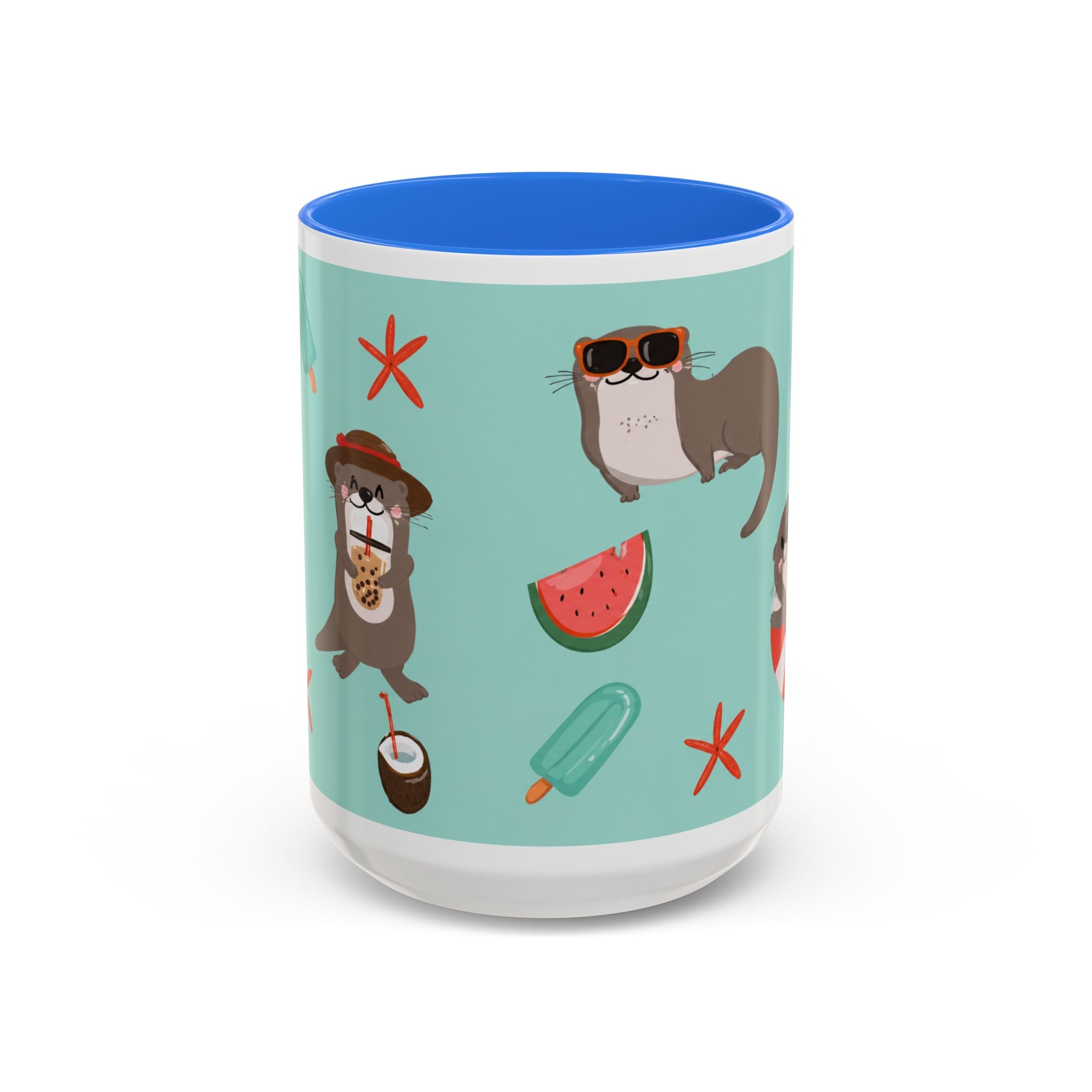 Summer Otter Pattern Coffee Mug (11oz & 15oz)