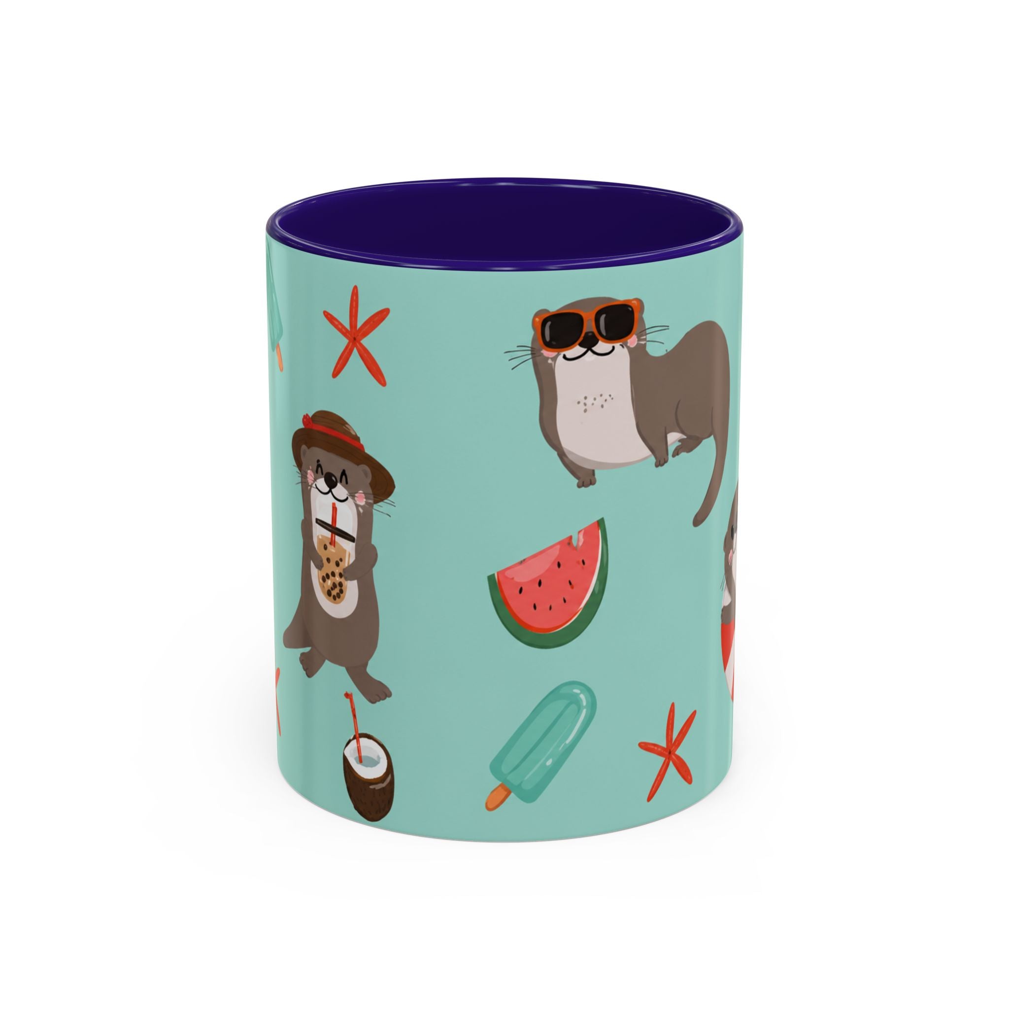 Summer Otter Pattern Coffee Mug (11oz & 15oz)