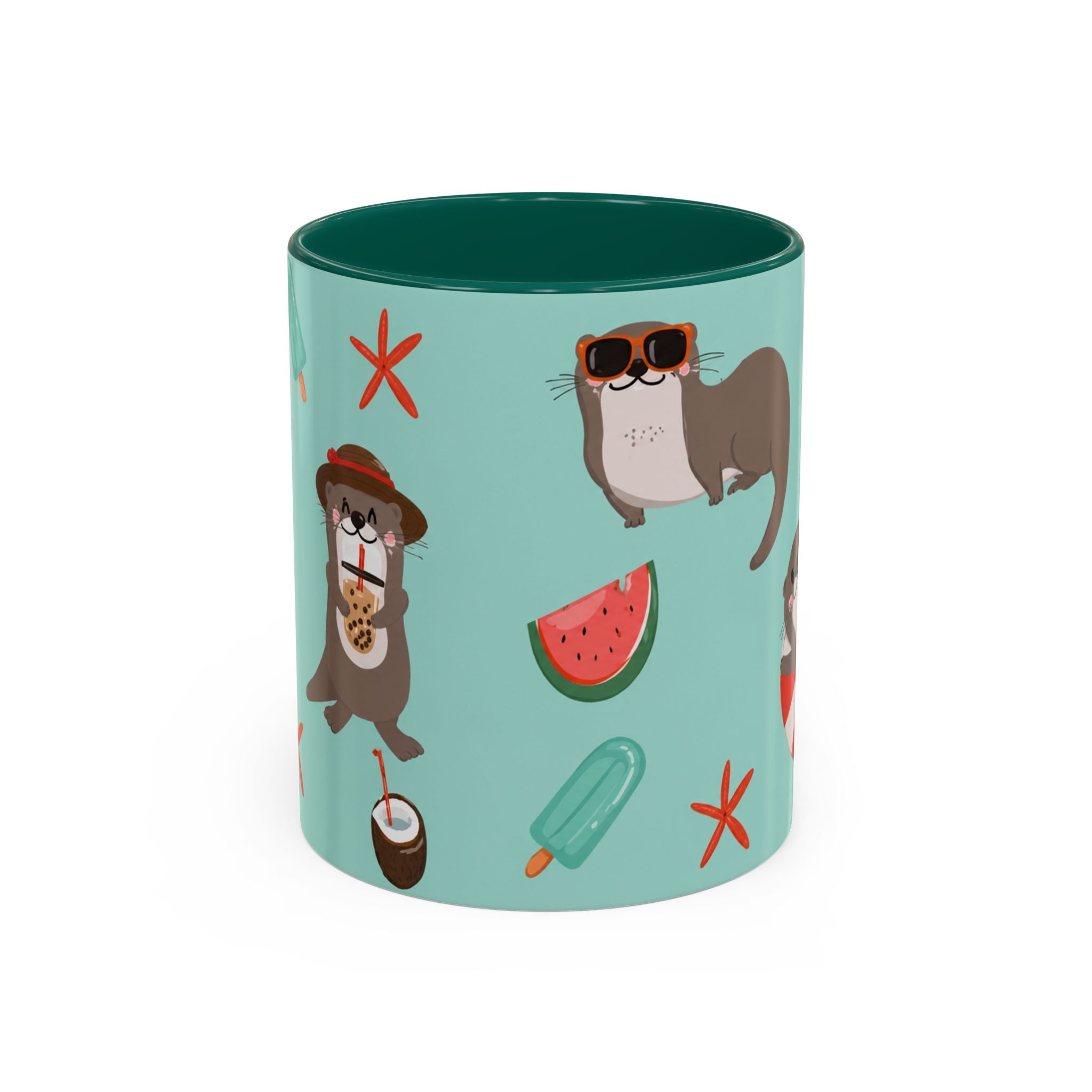 Summer Otter Pattern Coffee Mug (11oz & 15oz)