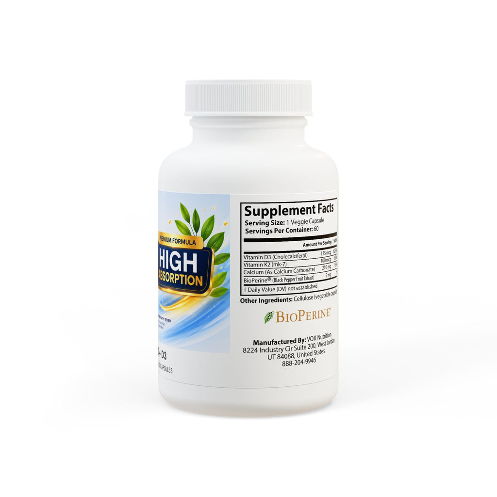 Vitamin K2 + D3 Immune & Bone Health Formula (60 Capsules)