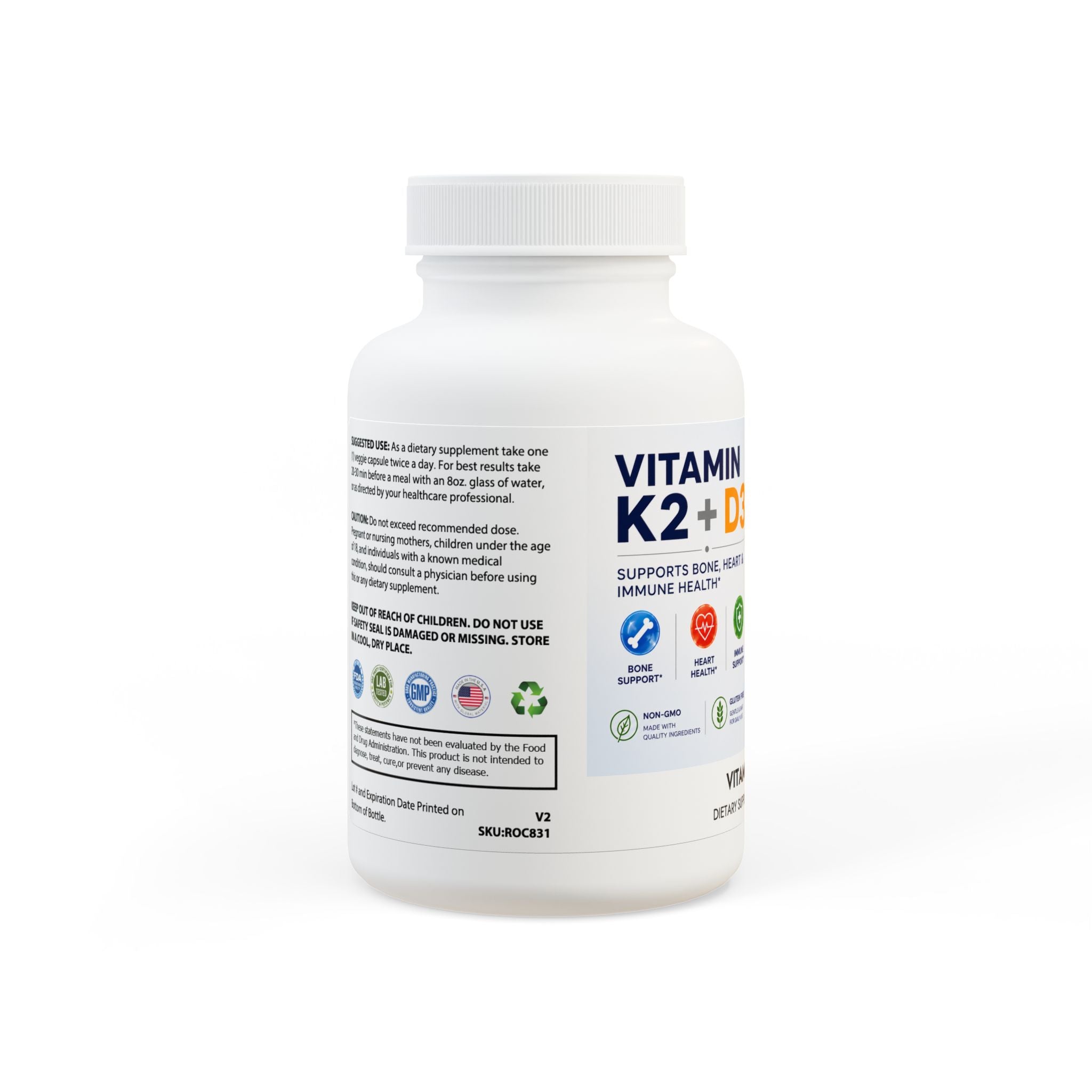 Vitamin K2 + D3 Immune & Bone Health Formula (60 Capsules)