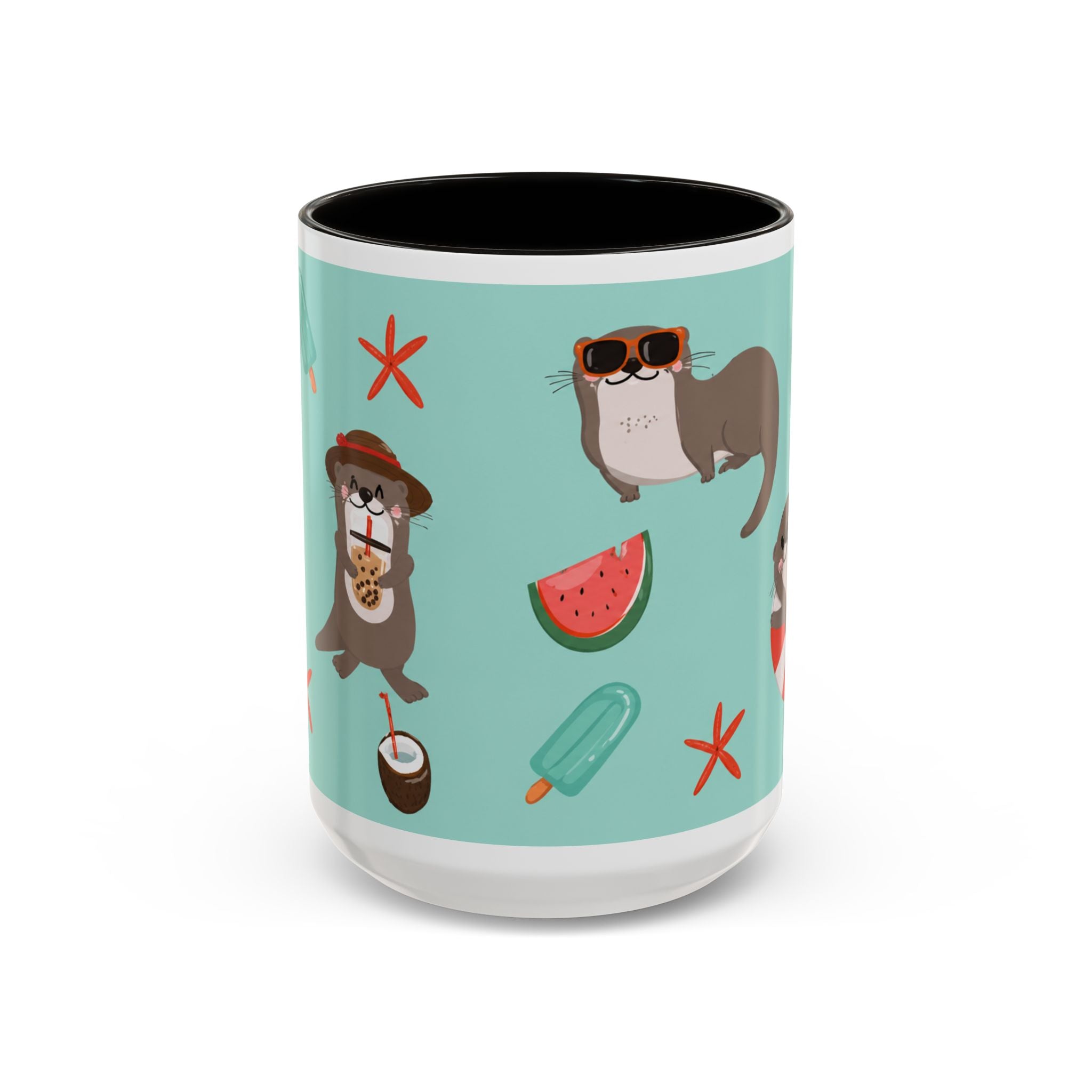Summer Otter Pattern Coffee Mug (11oz & 15oz)