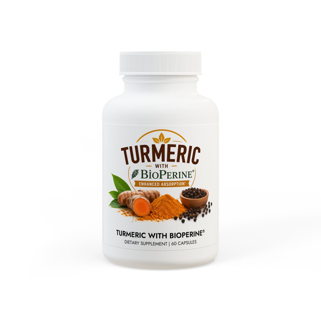 Turmeric with BioPerine® (Black Pepper Fruit Extract) Supplement (60 Capsules)
